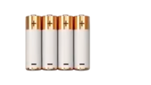 Fyra alkaliska AAA-batterier