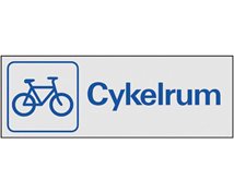 Systemtext Skylt Cykelrum aluminium