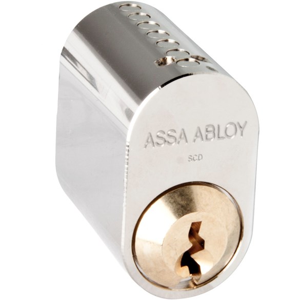 Assa Abloy Cylinder 701 3 nycklar mattmässing butiksförpackning