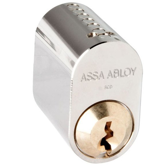 Assa Abloy Cylinder 701 3 nycklar mattmässing