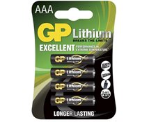 Gp Batteri Lithium AAA 24LF-2U4 1.5V 4-pack