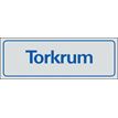 Systemtext Skylt Torkrum aluminium