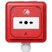 Carrier Larmknapp LED adresserbar isolator infälld/utanpå IP67 röd