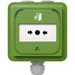 Carrier Larmknapp LED adresserbar isolator infälld/utanpå IP67 grön