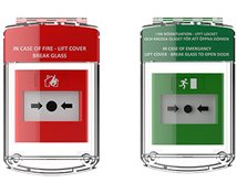 Ateco Skyddskåpa siren för larmknapp inkl. 2st kåpor grön & röd